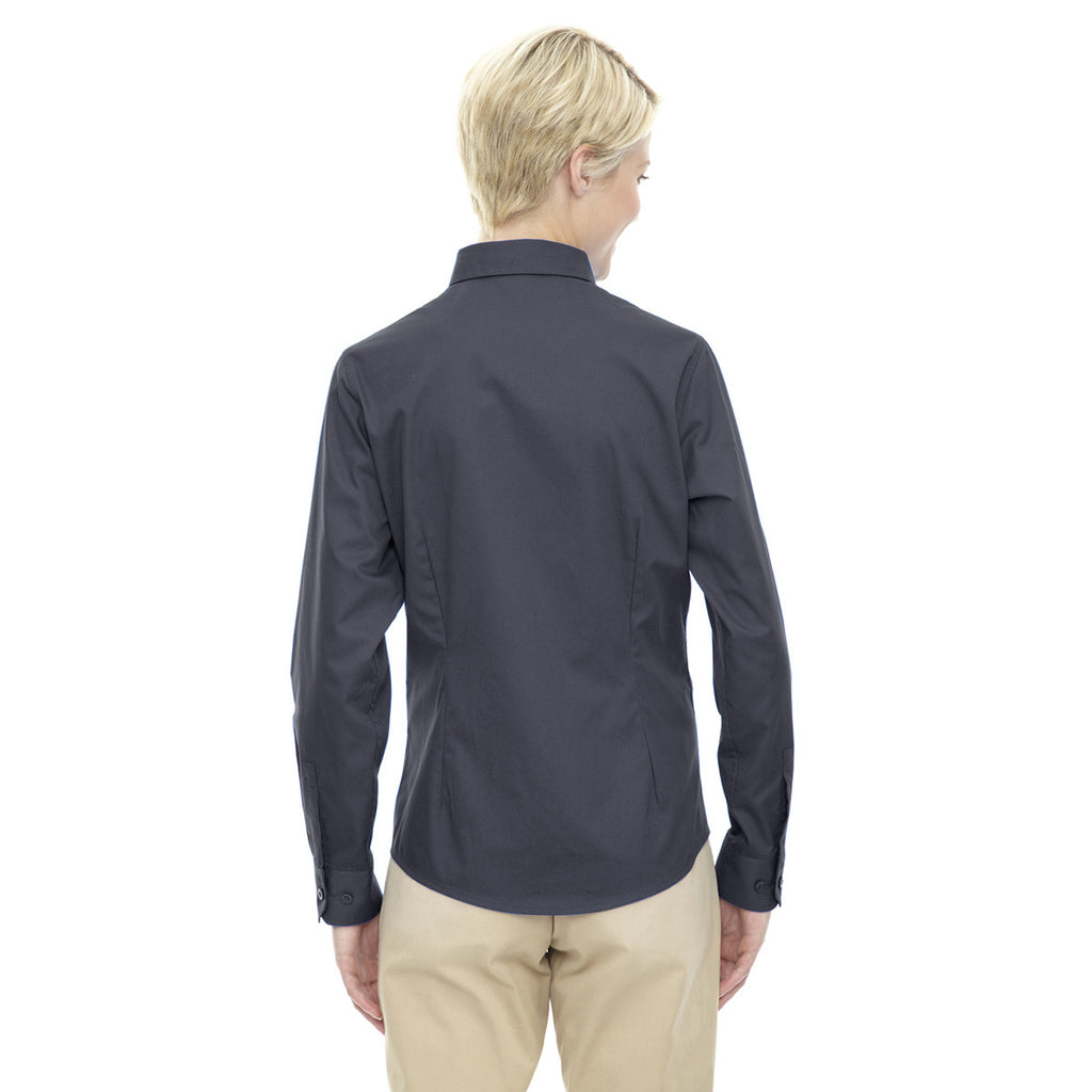 Core 365 Women's Carbon Operate Long-Sleeve Twill Shirt