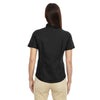 Core 365 Women's Black Optimum Short-Sleeve Twill Shirt