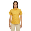 Core 365 Women's Campus Gold Optimum Short-Sleeve Twill Shirt