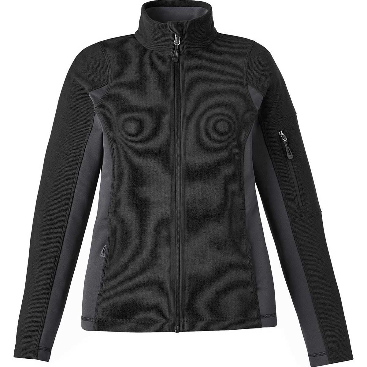 North End Women's Black Generate Textured Fleece Jacket