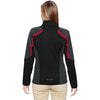 North End Women's Black/Classic Red Strike Colorblock Fleece Jacket