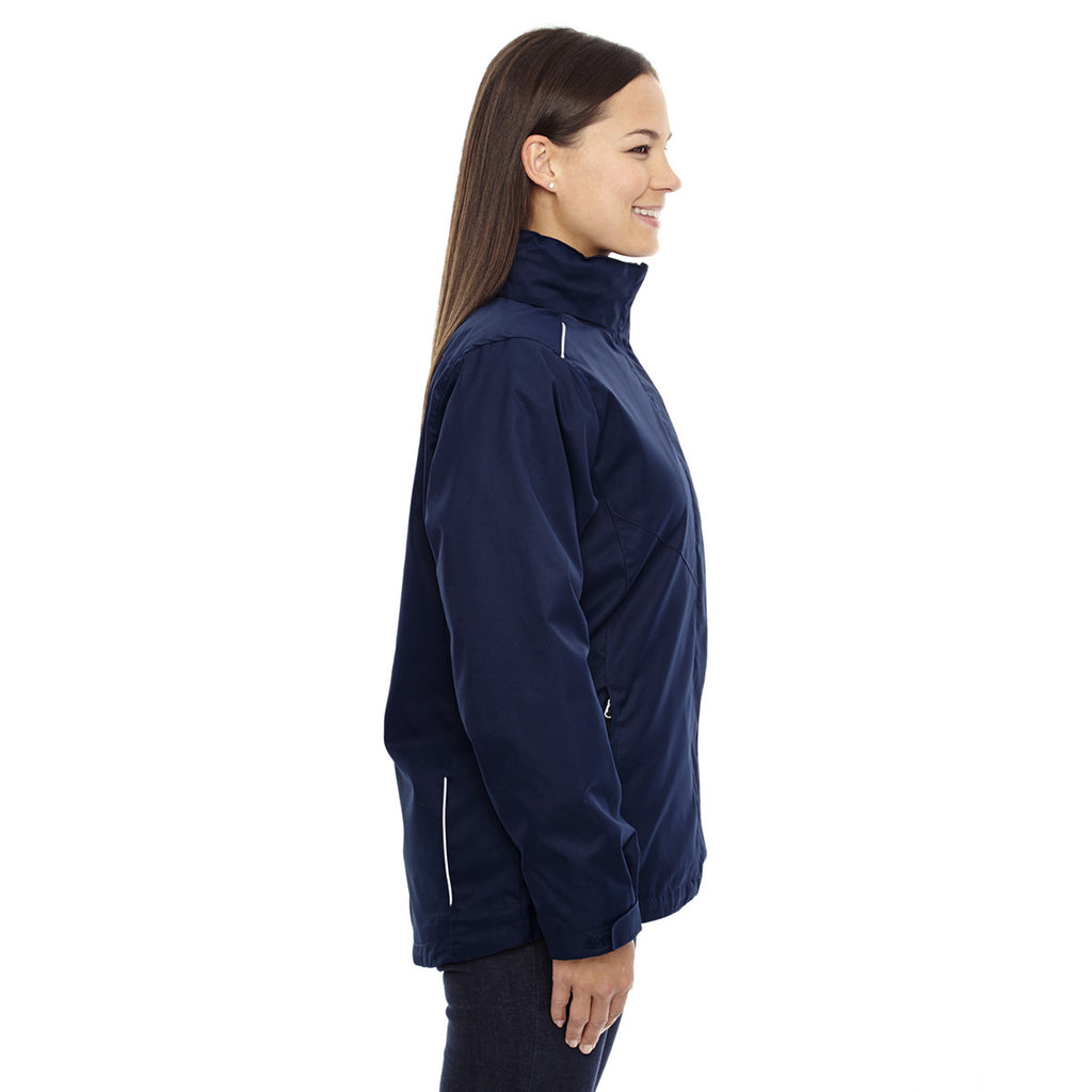 Core 365 Women's Classic Navy Region 3-in-1 Jacket with Fleece Liner