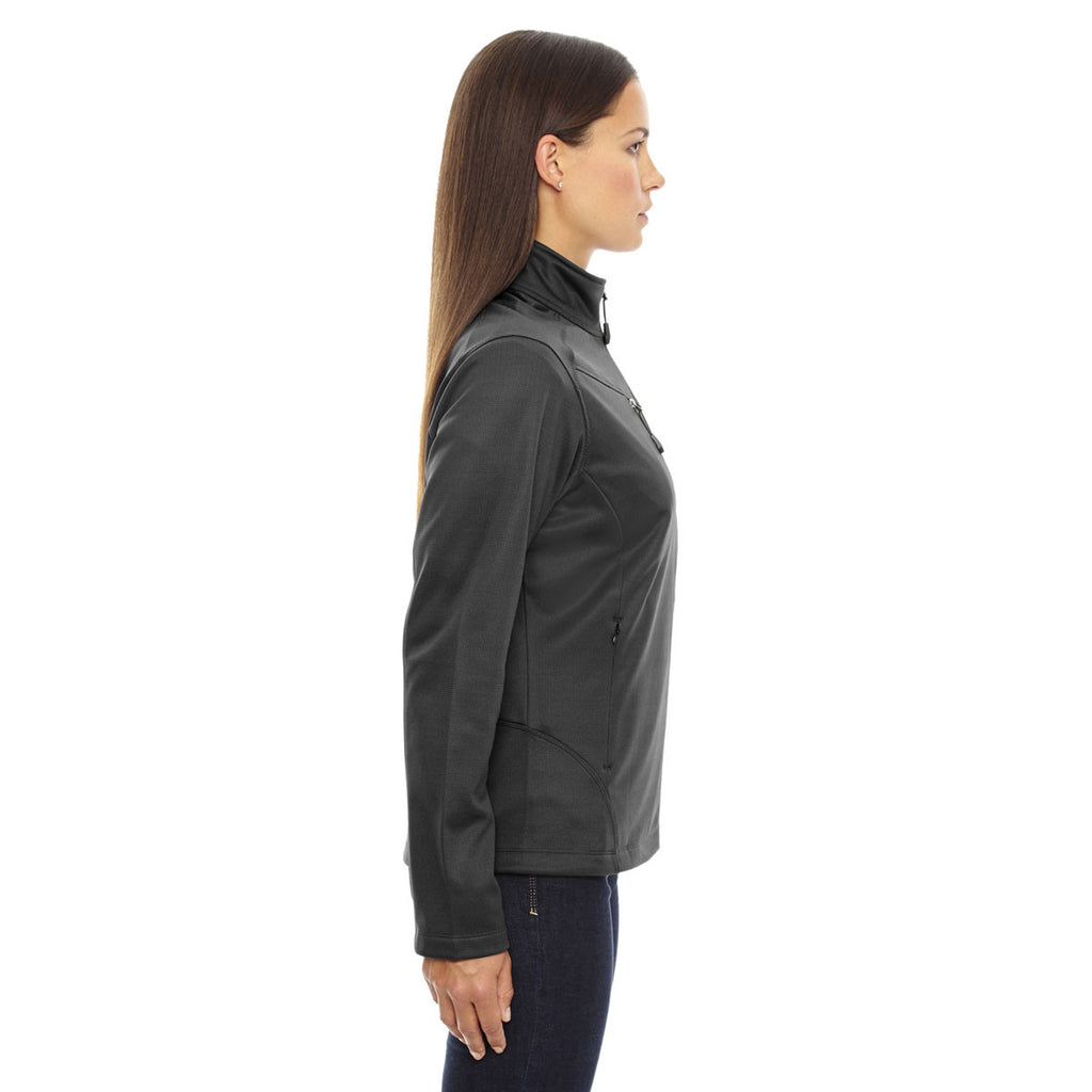 North End Women's Trace Printed Fleece Jacket Carbon Black sz X-Large 