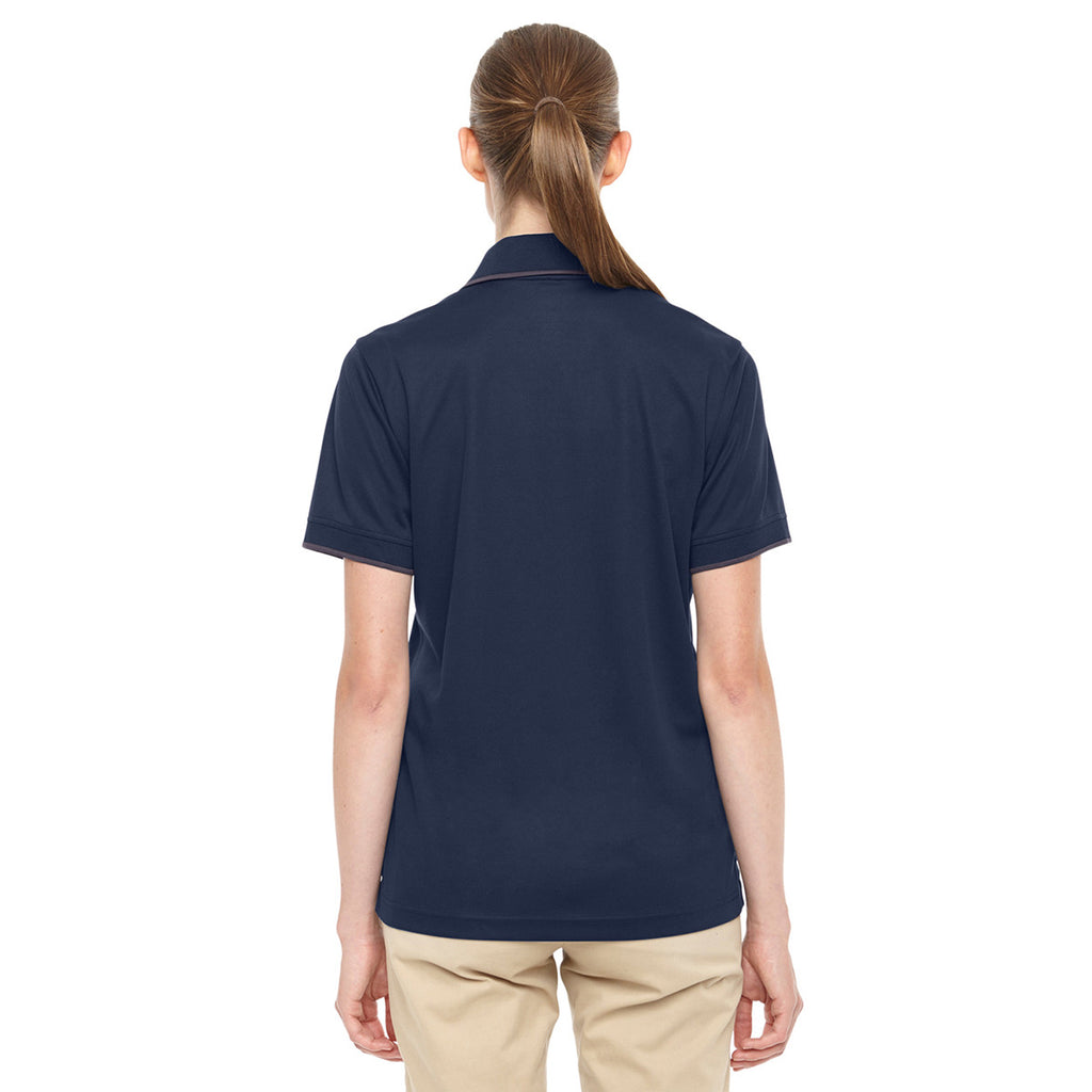 Core 365 Women's Classic Navy/Carbon Motive Performance Pique Polo with Tipped Collar