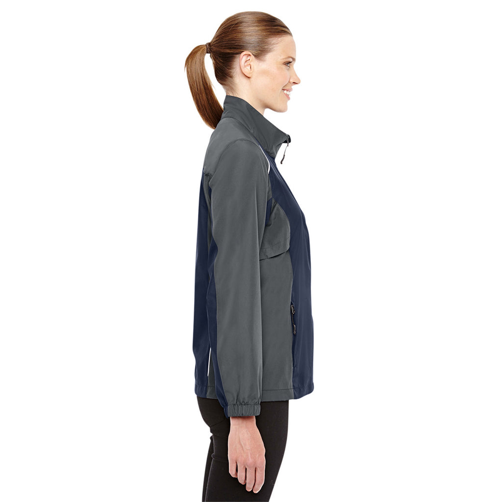 Core 365 Women's Classic Navy/Carbon Stratus Colorblock Lightweight Jacket