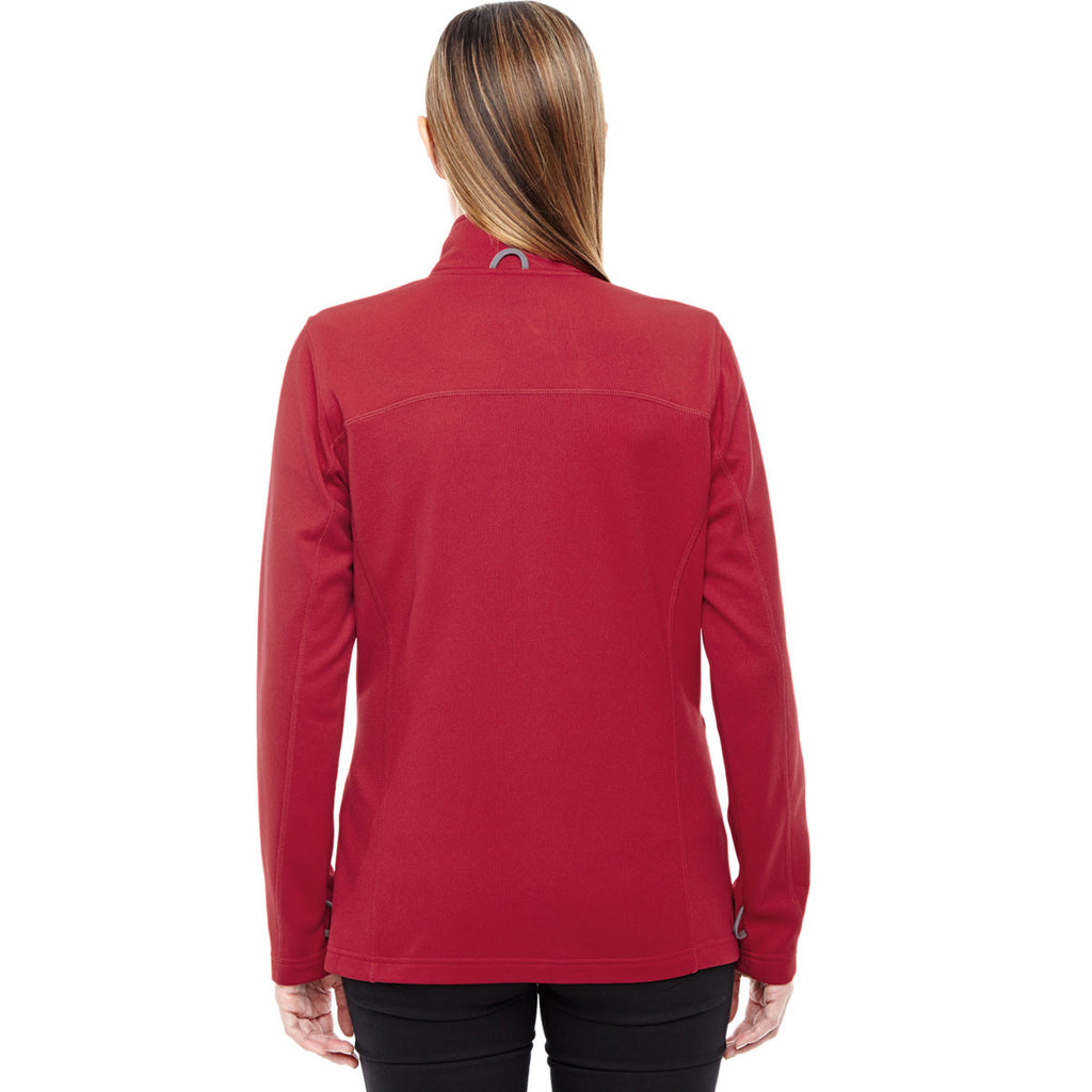 North End Women's Classic Red/Black Performance Fleece Jacket