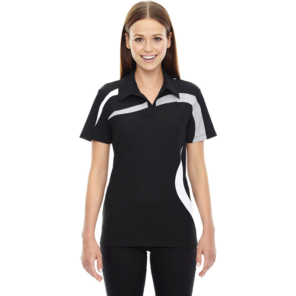North End Women's Black Impact Performance Colorblock Polo