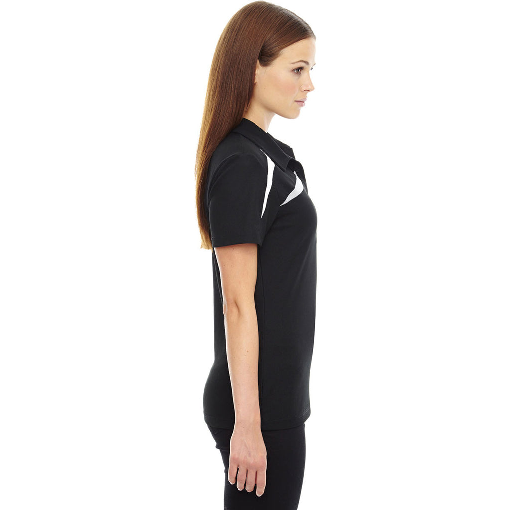 North End Women's Black Impact Performance Colorblock Polo