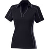North End Women's Black Sonic Performance Polo