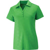 North End Women's Valley Green Silk Stretch Embossed Print Polo