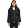 North End Women's Black Uptown City Textured Soft Shell Jacket