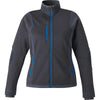 North End Women's Carbon/Olympic Blue Pulse Fleece Jacket with Print