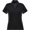 North End Women's Black Rotate Quick Dry Performance Polo
