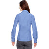 North End Women's Ink Blue Precise Two-Ply 80'S Dobby Taped Shirt