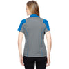 North End Women's Olympic Blue Performance Embossed Print Polo