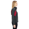 North End Women's Carbon/Olympic Red Jacket with Laser Stitch Accents