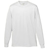 Augusta Sportswear Men's White Wicking Long-Sleeve T-Shirt