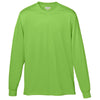 Augusta Sportswear Men's Lime Wicking Long-Sleeve T-Shirt