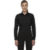 North End Women's Black Performance Shirt with Roll-Up Sleeves