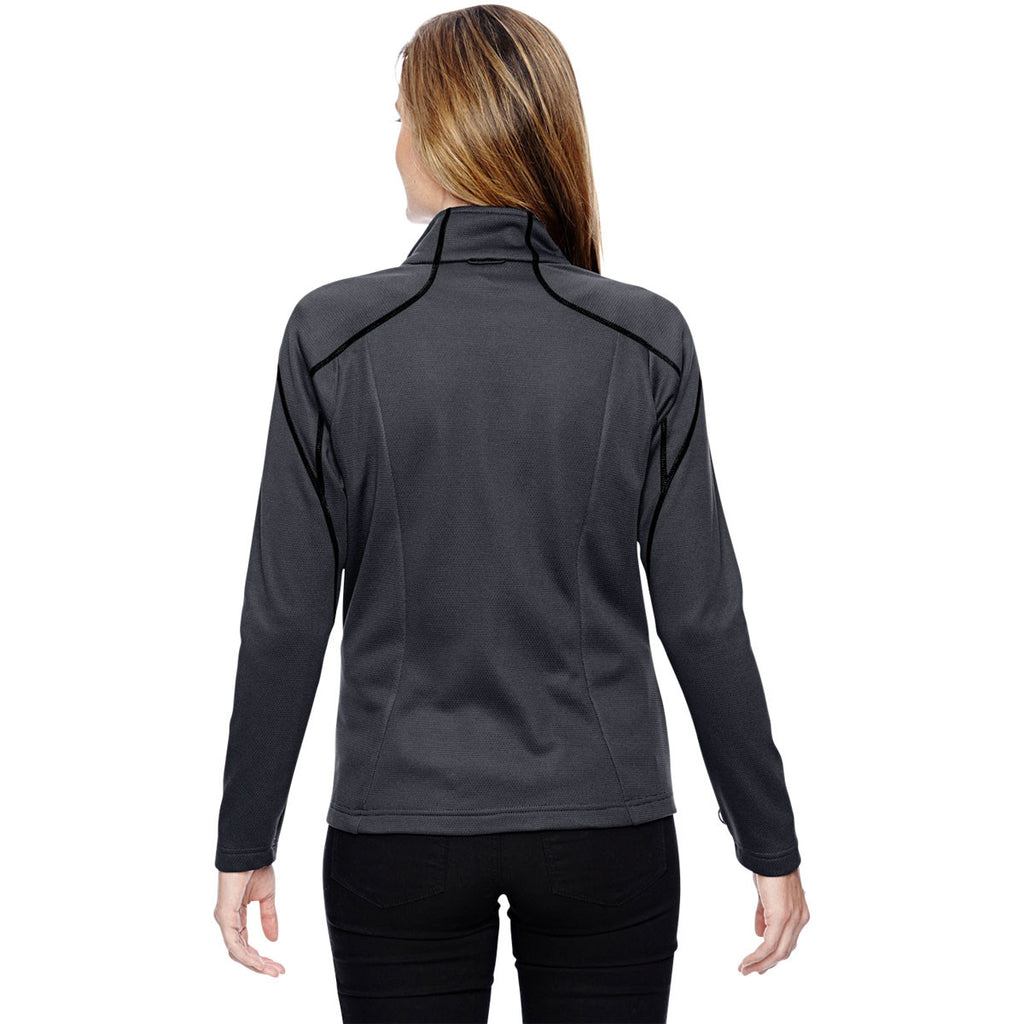 North End Women's Carbon Two-Tone Brush Back Jacket