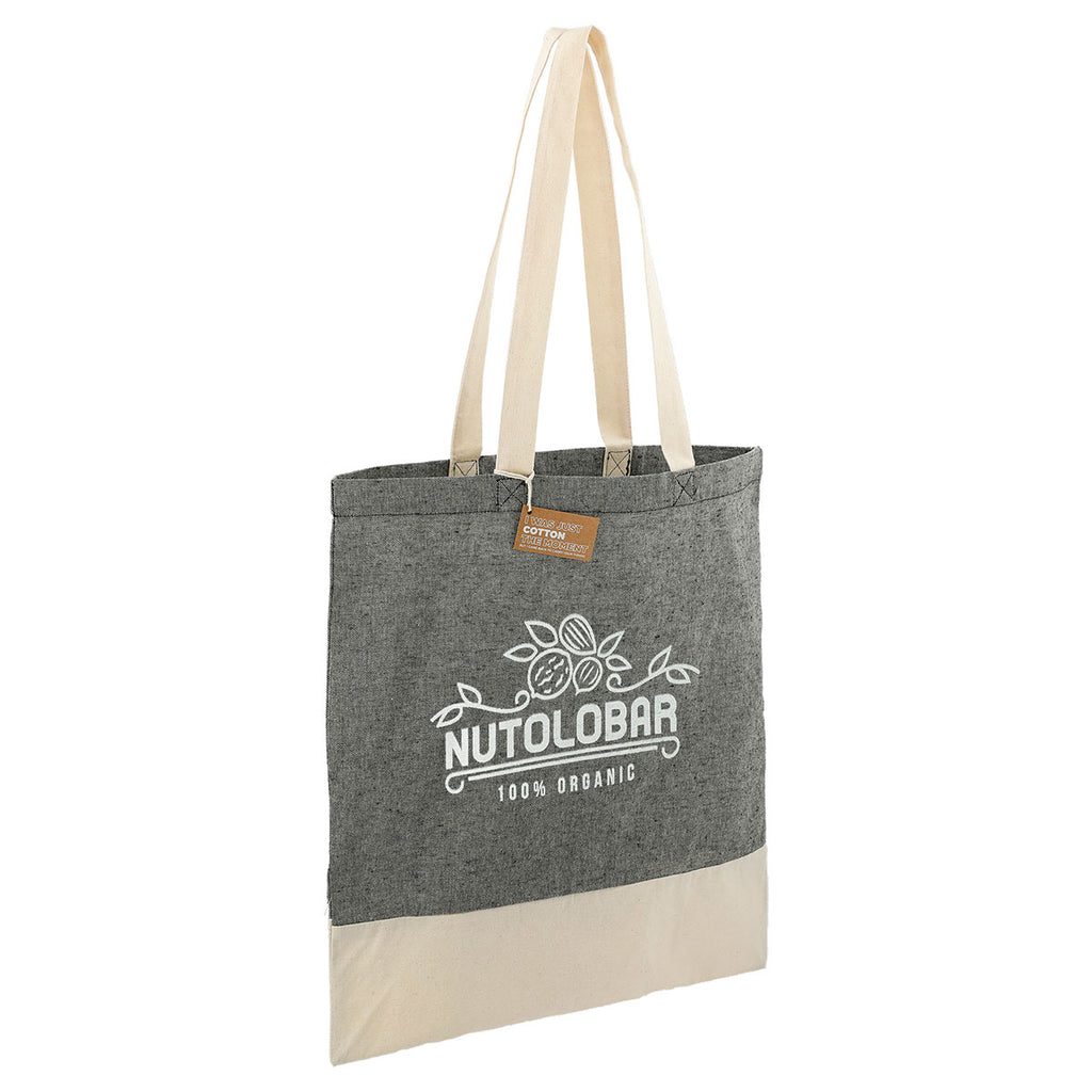 Leed's Black Split Recycled 5oz Cotton Twill Convention Tote