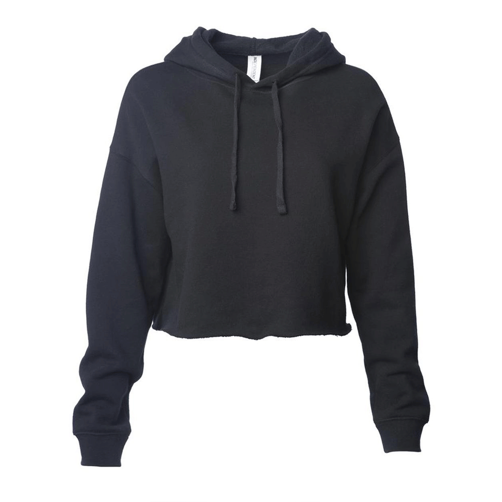Independent Trading Co. Women's Black Lightweight Cropped Hoodie