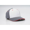 Pacific Headwear White/Red/Graphite Universal M2 Performance Contrast Cap