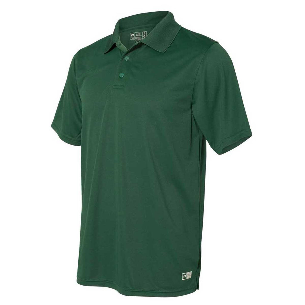 Russell Athletic Men's Dark Green Essential Short Sleeve Polo