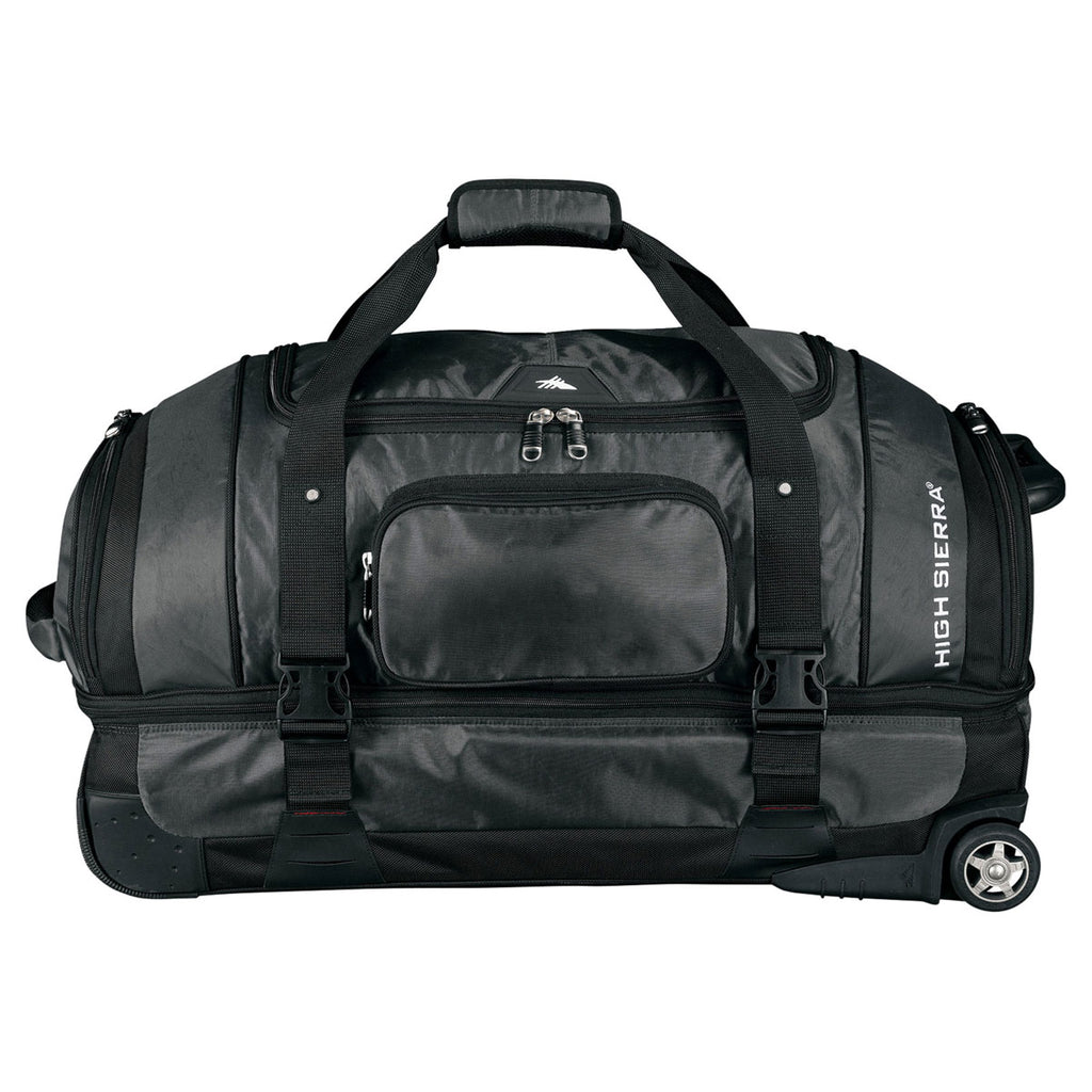 High Sierra Charcoal 30" Drop Bottom Wheeled Duffel Bag