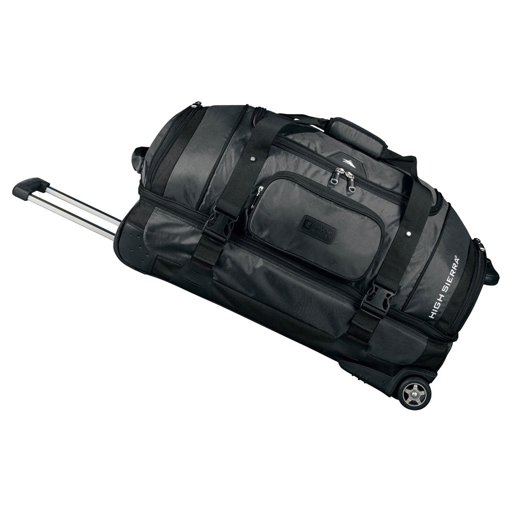 High Sierra Charcoal 30" Drop Bottom Wheeled Duffel Bag
