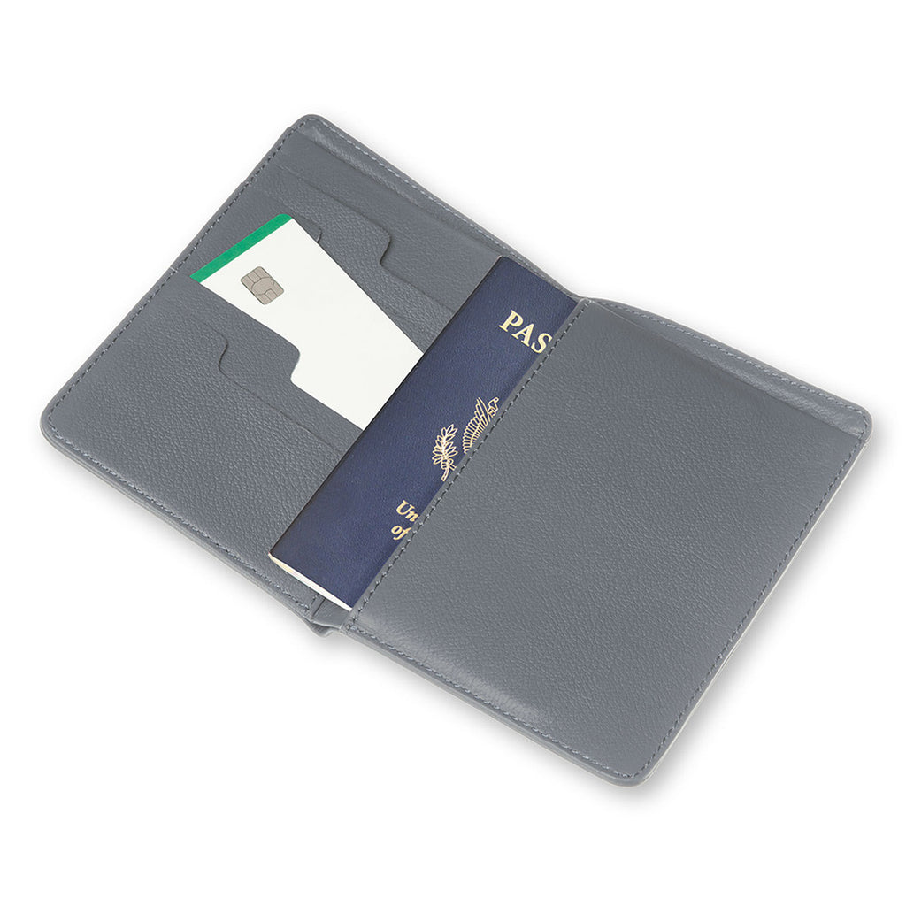Moleskine Grey Leather Lineage Passport Wallet-3