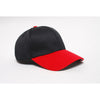 Pacific Headwear Black/Red Velcro Adjustable Coolport Mesh Cap