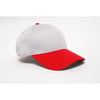 Pacific Headwear Silver/Red Velcro Adjustable Coolport Mesh Cap