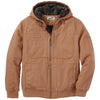 Duluth Men's Fire Hose Brown Flannel-Lined Fire Hose Hooded Action Jacket