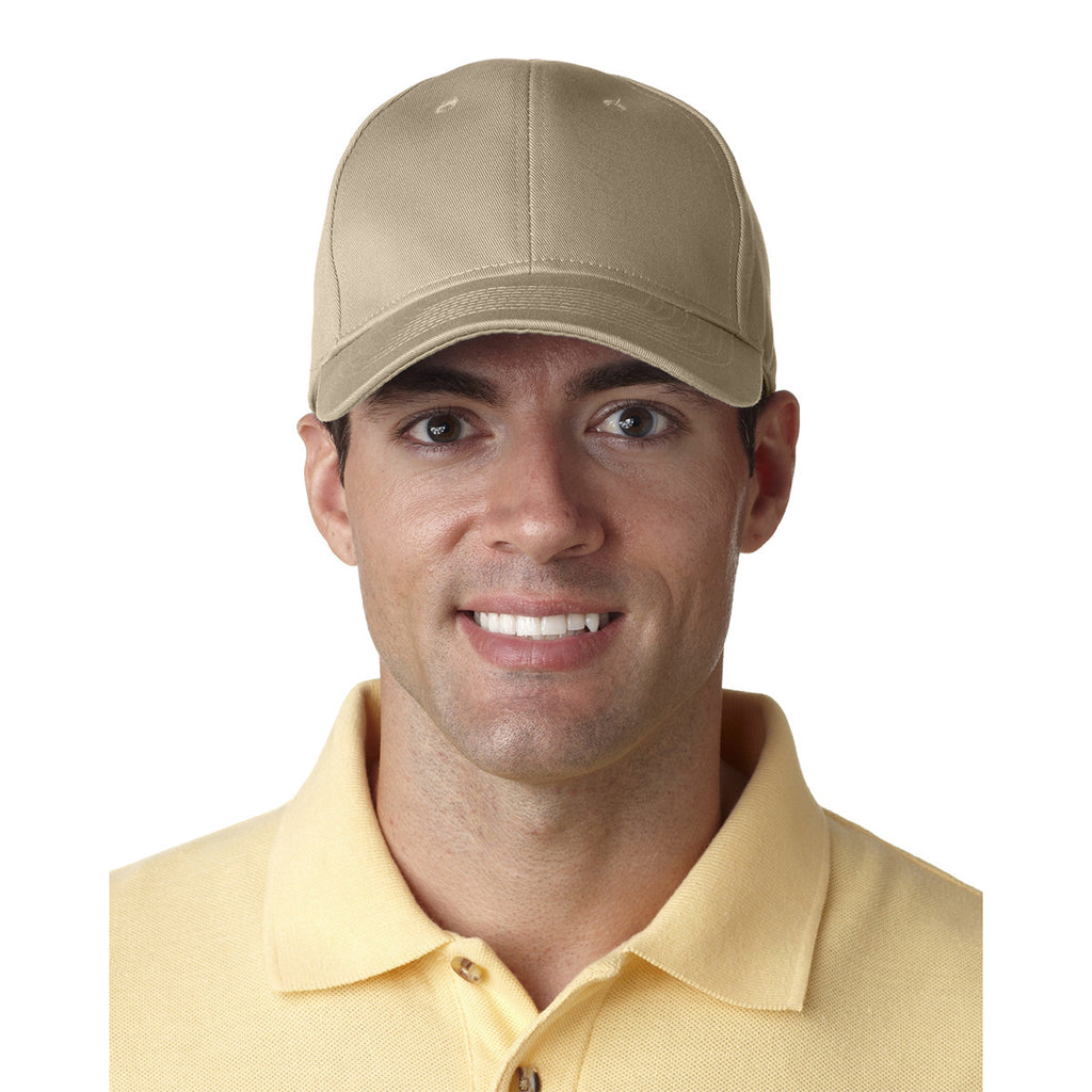 Men's Khaki Classic Cut Chino Cotton Twill Structured Cap