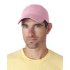 UltraClub Men's Pink Classic Cut Chino Cotton Twill Unconstructed Cap