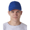 UltraClub Men's Royal Classic Cut Brushed Cotton Twill Structured Cap
