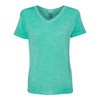 J. America Women's Spearmint Oasis Wash V-Neck T-Shirt