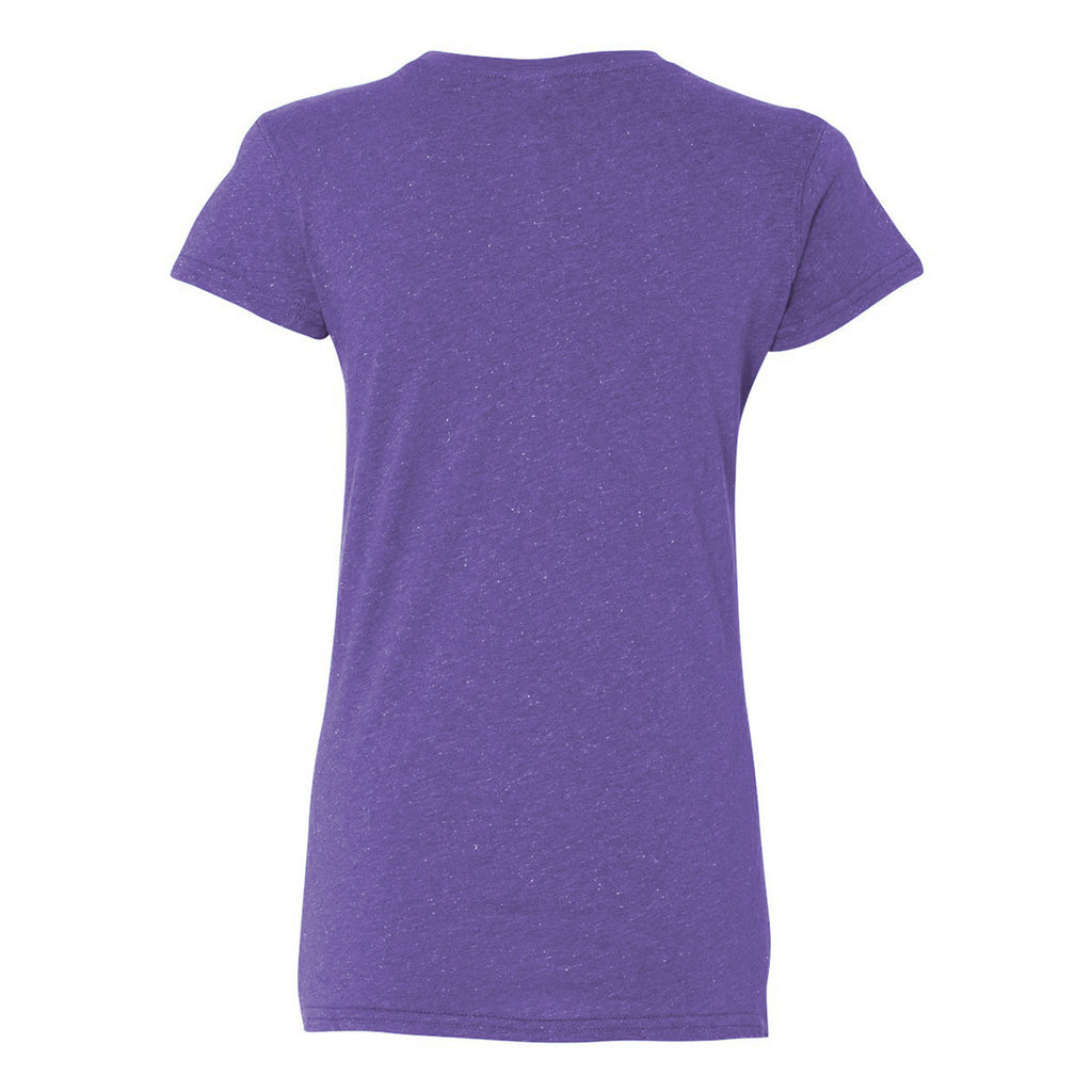 J. America Women's Purple/Silver Glitter T-Shirt