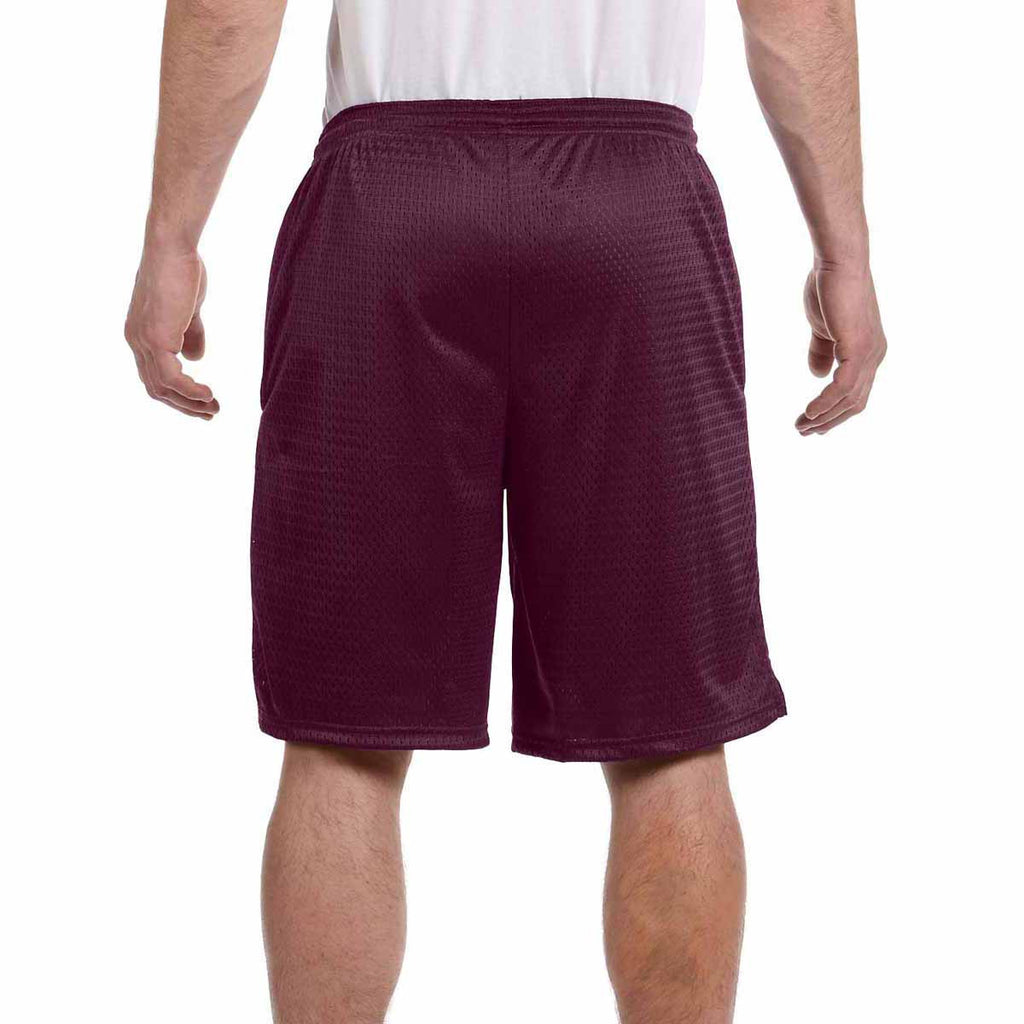 Champion Men's Maroon 3.7-Ounce Mesh Short with Pockets