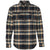 Burnside Men's Dark Khaki Yarn-Dyed Long Sleeve Flannel Shirt