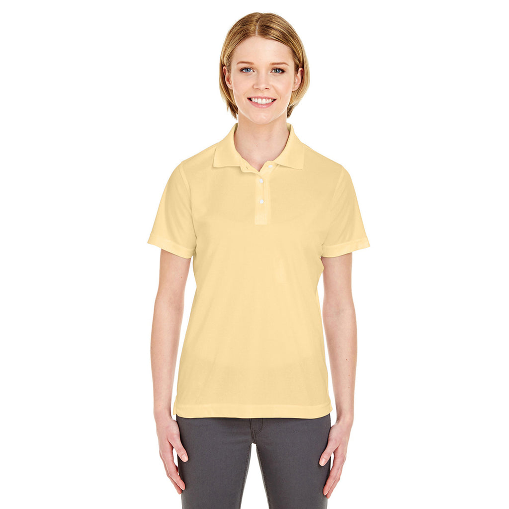 UltraClub Women's Yellow Haze Cool & Dry Mesh Pique Polo