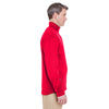 UltraClub Men's Red Cool & Dry Sport Quarter-Zip Pullover
