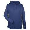 UltraClub Men's Navy/Charcoal Cool & Dry Sport Hooded Pullover