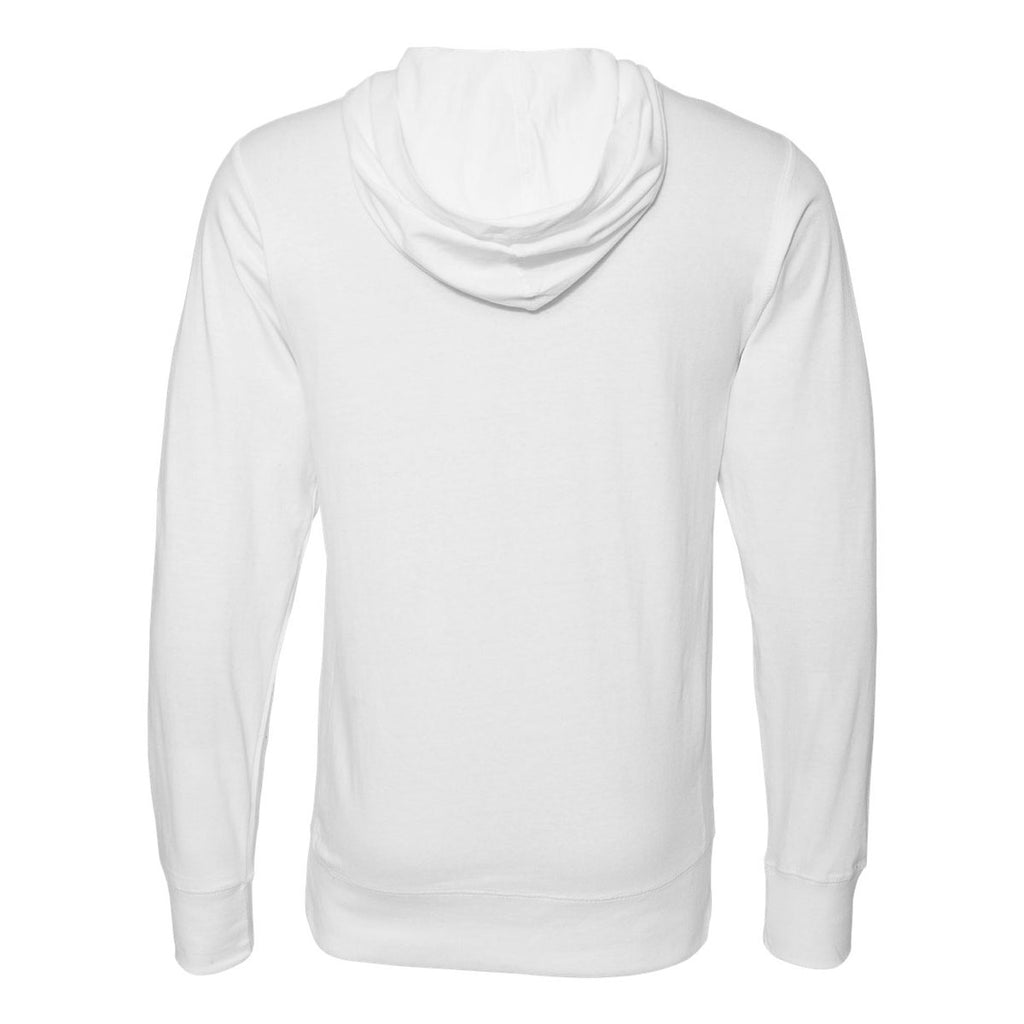 J. America Men's White Sport Lace Jersey Hooded Pullover TShirt