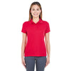 UltraClub Women's Red Cool & Dry Jacquard Performance Polo