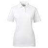 UltraClub Women's White Cool & Dry Elite Mini-Check Jacquard Polo