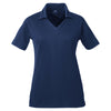 UltraClub Women's Navy Platinum Performance Jacquard Polo with TempControl Technology