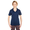 UltraClub Women's Navy Platinum Performance Jacquard Polo with TempControl Technology