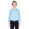 UltraClub Women's Light Blue Easy-Care Broadcloth
